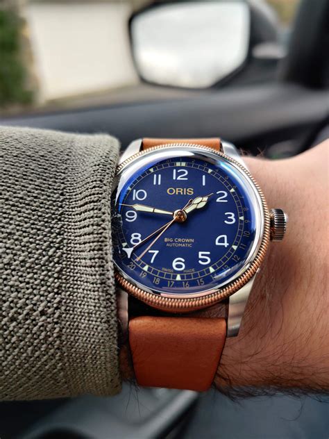 oris bronze blue dial